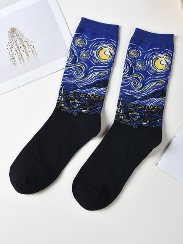 Starry night van gogh socks - night,