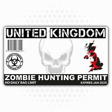 Zombie Hunting Permit Vinyl
