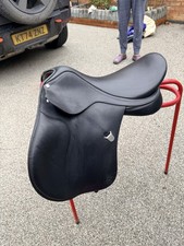 Black Leather Bates 18' Wide