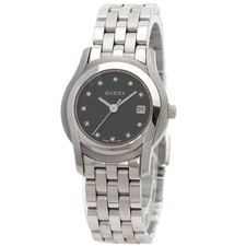 Gucci 5500L 11P Diamond Watch Stainless Steel SS Ladies GUCCI