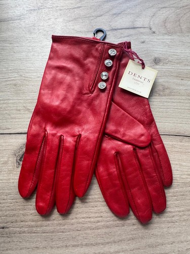 Dents heritage red leather - red,