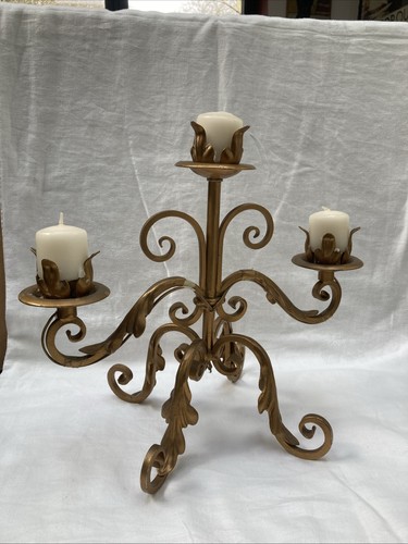 Antique candle holder - candle,