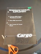 FORD IVECO CARGO : CUMMINS 6BTA EATON 4106 GEARBOX 1989 REPAIR MANUAL SUPPLEMENT