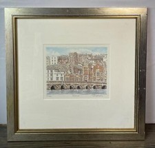 Bideford Devon Ltd Edition Signed Watercolour Print Size 15 x 15 inch F&G