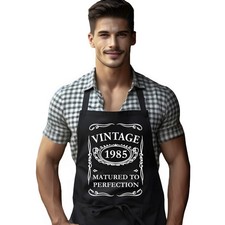 40th Birthday BBQ Cooking Kitchen Apron 40 Years Old Born Vintage 1985 Matured