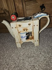 Vintage "Teapottery"  Ceramic Decorative "Coq Au Vin" Teapot Design