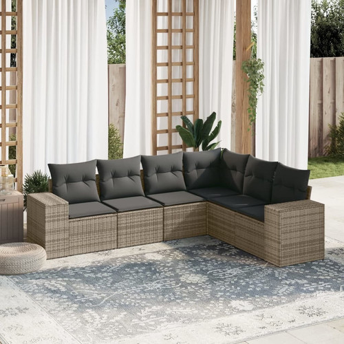 Garden sofa set gray rattan - set,
