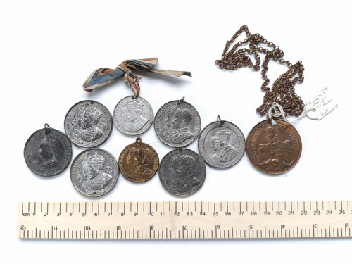 9pc royal medal job lot - royal,