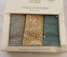 Fat Face Womens 3 Pack Bee Floral Mini Shape Briefs Knickers Pants New Size 14