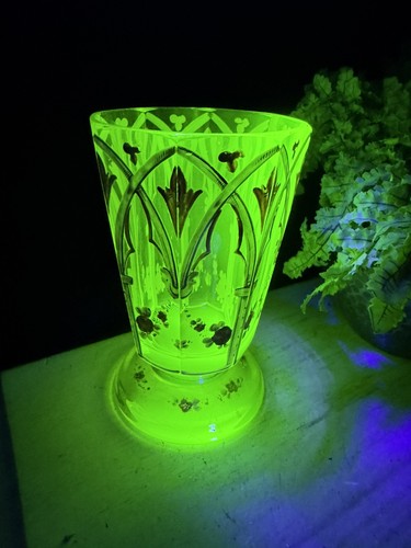 Antique bohemian uranium glass - antique,