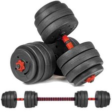Adjustable Dumbbell Barbell Set with Push Bar & Connecting Rod – Home Gym Weight