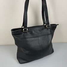 Dickins & Jones Handbag Shoulder Bag Black Leather Medium Zip Closure