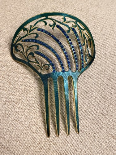 Antique art deco peacock color - art,