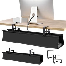 Under Desk Cable Management Tray 36" No Drill Desk Cable Tidy Tray for Wire Cord