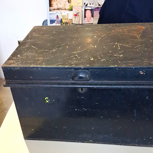 Antique black metal lockable - antique,