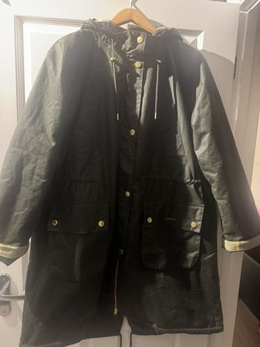 Barbour marcy olive parka - barbour, wax