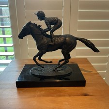 Cast bronze lester piggott - cast,