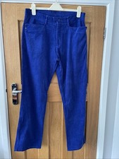 IAN POULTER - ROYAL BLUE GOLFING TROUSER CORDS SIZE 34 - 31 LEG