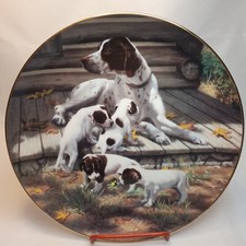 Porcelain plate "Pointers" (8) 8.5"(22cm) by The Hamilton Collection