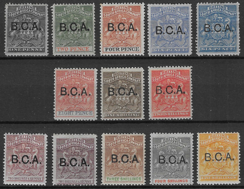 Nyasaland 1891 bca overprints - nyasaland,