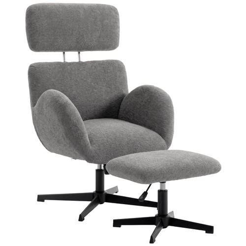 Homcom swivel armchair with - swivel,