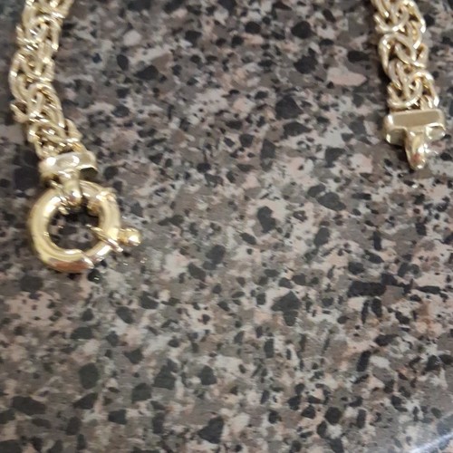 14k yellow gold byzantine - gold,