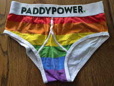 Paddy Power LGBT+ Rainbow Briefs Y Fronts one size 32-40" Waist
