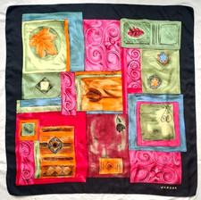 Jaeger vintage 80s silk scarf