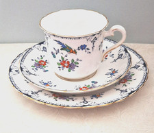 Tuscan Wear Trio Set Rare Early Bird Of Paradise Design Fine Bone China England