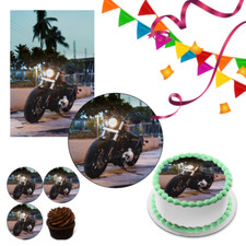 Motorbike bike cake - bike, topper
