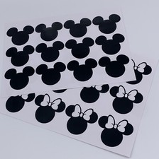 x24 Minnie mouse and Micky mouse vinyl decal bedroom wall stickers 0311