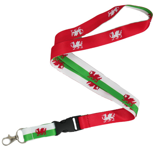 Wales dragon flag lanyard id - wales,