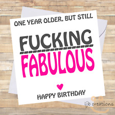 Funny ' FABULOUS ' Birthday Card For Her Girlfriend Sister Friend Wife Female