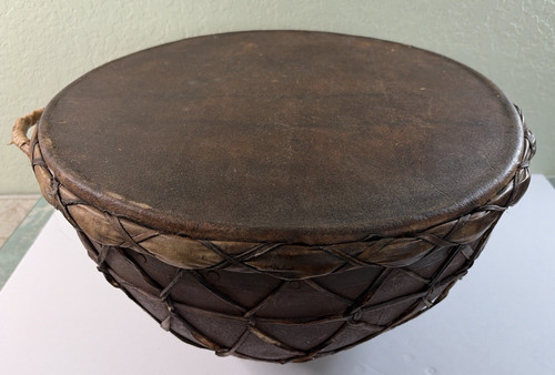Vintage african kettle drum - vintage,