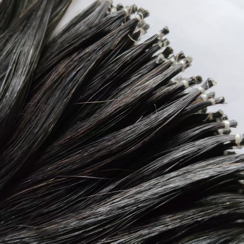 Black horse tail hair - black,
