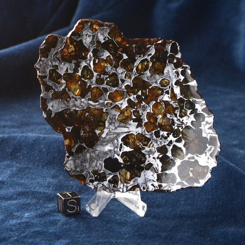 Seymchan meteorite slice - meteorite,