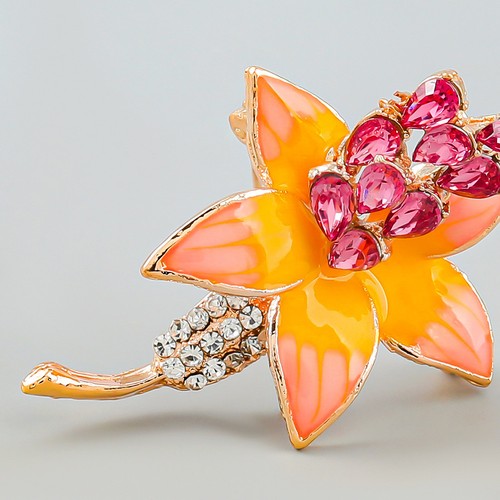 Delicate brooch pin rhinestone - brooch,