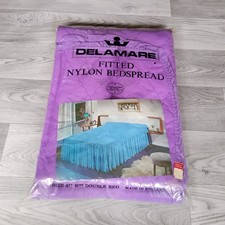 Vintage Purple Double Nylon Quilted Lightweight Bedspread NEW OLD STOCK