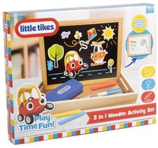 LITTLE TIKES PLAY TIME FUN 3 IN 1 WOODEN ACTIVITY SET FOR THE AGE 3+. BNB.