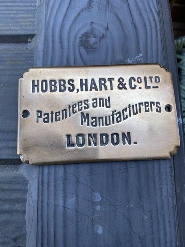 Vintage solid brass - brass, hobbs
