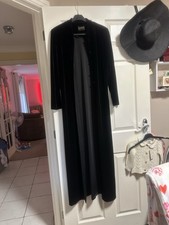 vintage gina bacconi black velvet maxi coatdress