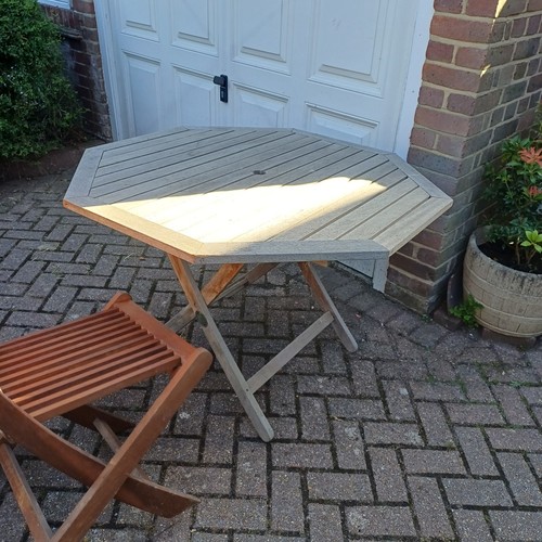 Solid teak garden table - teak, with