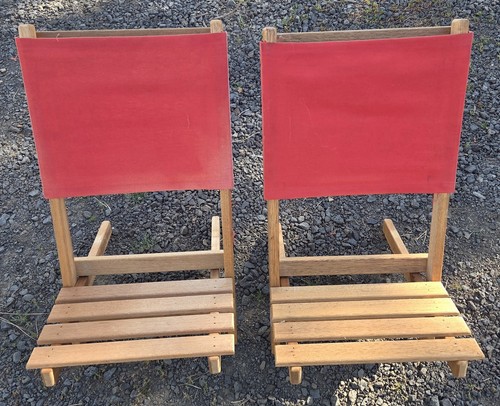Vintage pair wooden - (set, of