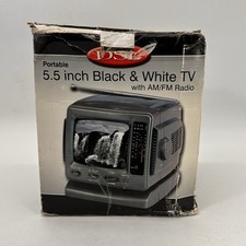 DSL 5.5 Inch Black & White Tv With AM/FM Radio Vantage Retro (Faulty)