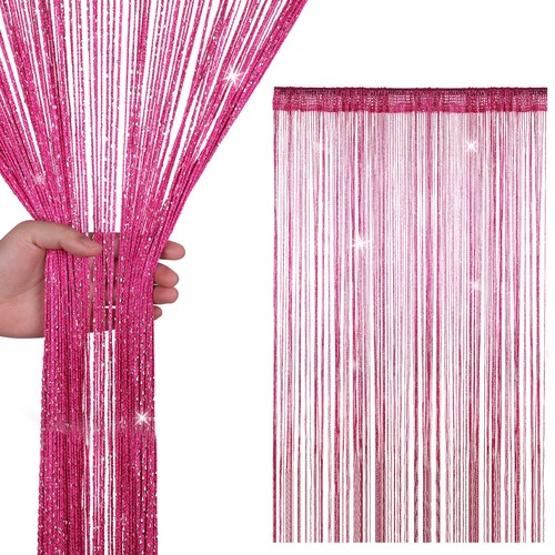 String curtain panels door - string,