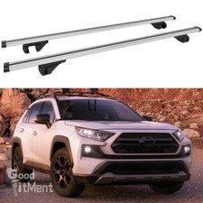 48" Aluminium Lockable Roof Rack Cross Bars Bike Cargo Carrier For Toyota RAV4