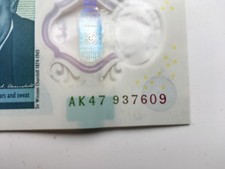 Rare AK47  £5 Polymer Bank of England Note