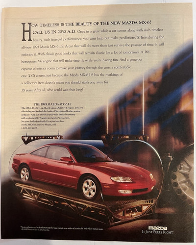 Vtg 1990s 1993 mazda 6ls - vtg, ad-1993