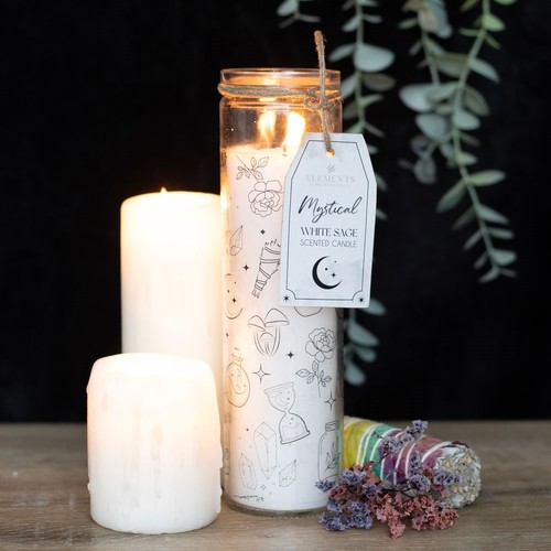 Mystical white sage - mystical, candle