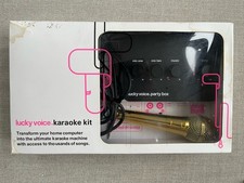 Lucky Voice Karaoke Machine Kit with Gold Microphone